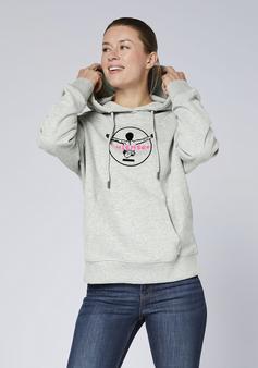 Rückansicht von Chiemsee Hoodie Sweatshirt Damen 17-4402M Neutral Gray Melange