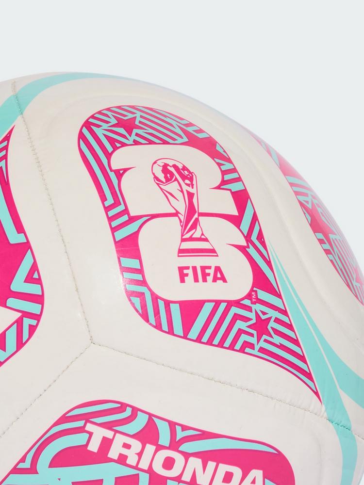 adidas adidas WORLD CUP 26 TRIONDA CLUB BALL Fu&szlig;ball - White / Flash Aqua / Shock Pink - 1 | SportScheck