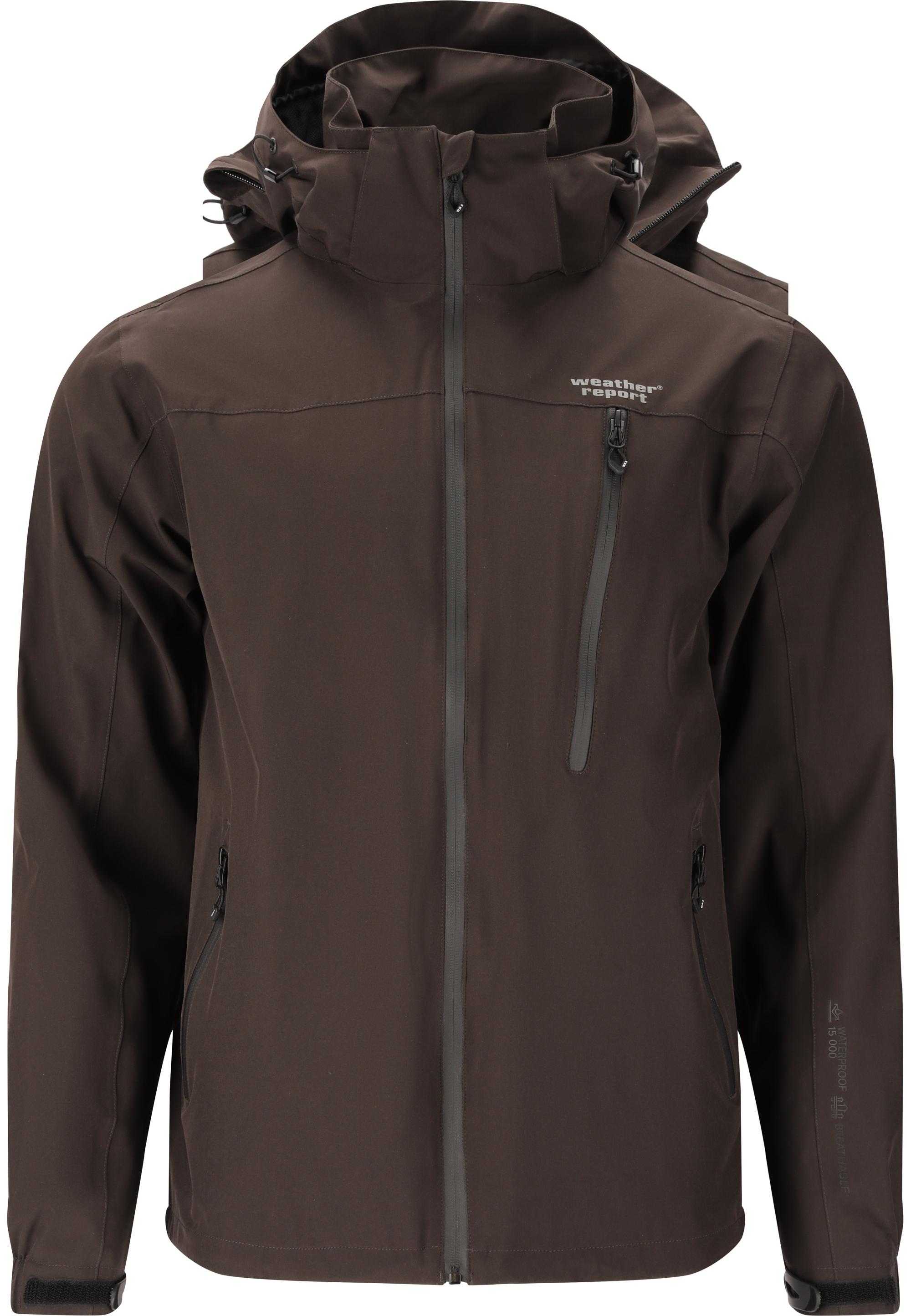 Weather Report DELTON W-PRO15000 Regenjacke Herren - 1283 Espresso