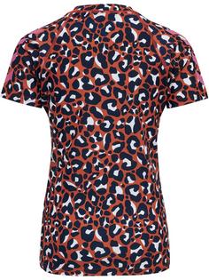 Rückansicht von hummel hmlAZUL SWIM T-SHIRT S/S UV-Shirt Kinder HOT SAUCE