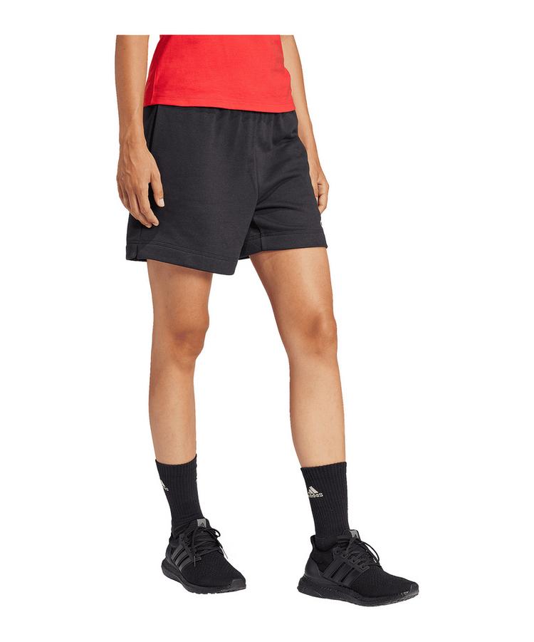 adidas adidas Essentials Linear Short Damen Fu&szlig;ballshorts Damen - schwarzweiss - 1 | SportScheck