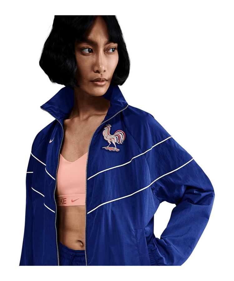 Nike Nike Frankreich Woven Jacke Damen Trainingsjacke Damen - blauorange - 1 | SportScheck