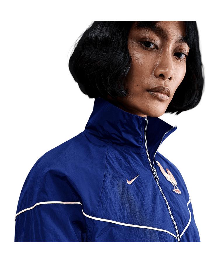 Nike Nike Frankreich Woven Jacke Damen Trainingsjacke Damen - blauorange - 3 | SportScheck