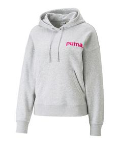 PUMA TEAM Hoody Damen Funktionssweatshirt Damen grau