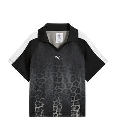 PUMA T7 Leo Luxe Relaxed Trikot Damen T-Shirt Damen schwarz