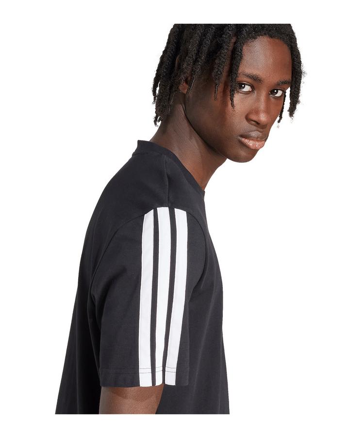 adidas adidas 3 Stripes T-Shirt Wei&szlig; Laufshirt Herren - schwarz - 1 | SportScheck