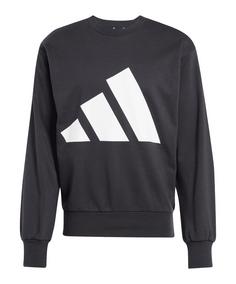 adidas Essentials Big Logo Sweatshirt Laufshirt Herren schwarzweiss