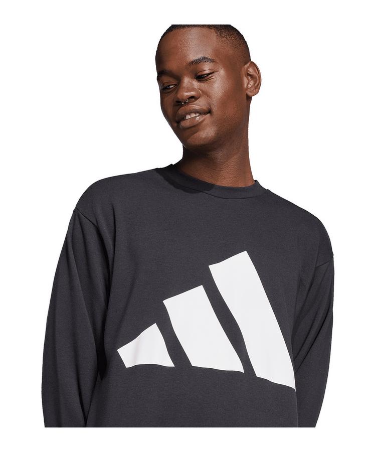 adidas adidas Essentials Big Logo Sweatshirt Laufshirt Herren - schwarzweiss - 3 | SportScheck