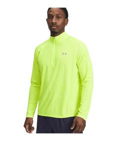 Under Armour Tech Textured 1/2 Zip Sweatshirt Laufshirt Herren gelbgruen