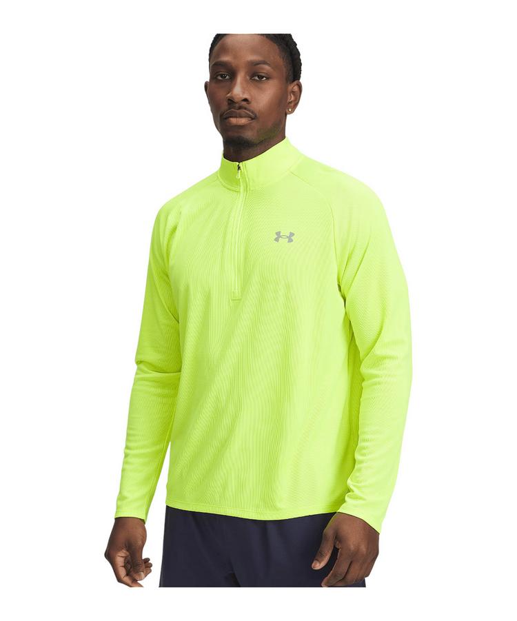Under Armour Under Armour Tech Textured 1/2 Zip Sweatshirt Laufshirt Herren - gelbgruen - 0 | SportScheck