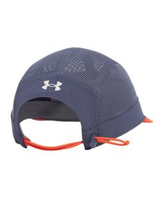 Rückansicht von Under Armour Isochill Launch Camper Cap Laufmütze Herren weissgrausilber