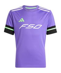 adidas F50 T-Shirt Kids Funktionsshirt Kinder - lilaschwarz