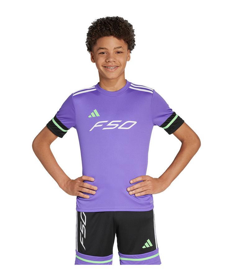 adidas adidas F50 T-Shirt Kids Funktionsshirt Kinder - lilaschwarz - 0 | SportScheck
