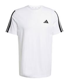adidas 3 Stripes T-Shirt Weiß Laufshirt Herren weiss