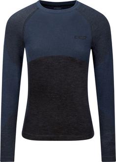 CEP Merino Base Shirt Skiing Longsleeve Skishirt Damen black