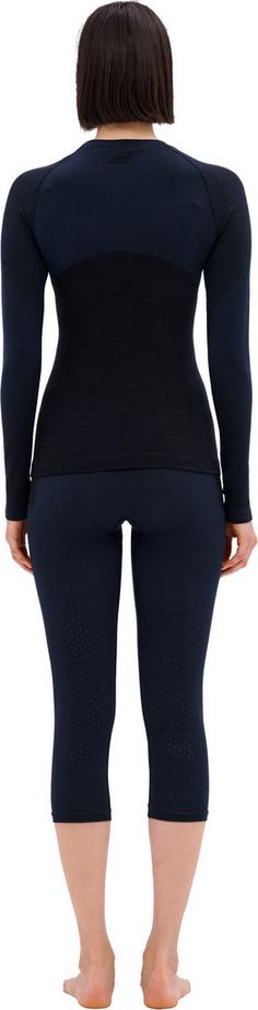 Rückansicht von CEP Merino Base Tights Skiing Skishirt Damen black