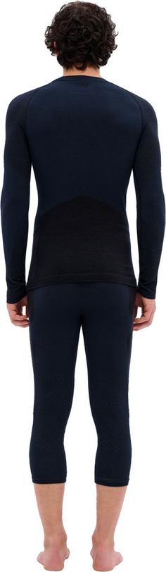 Rückansicht von CEP Merino Base Shirt Skiing Longsleeve Skishirt Herren black