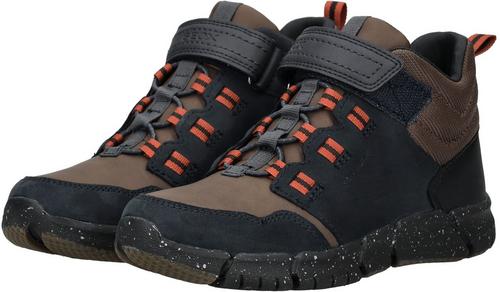 Rückansicht von Geox Stiefelette Stiefel Kinder Blau/Braun