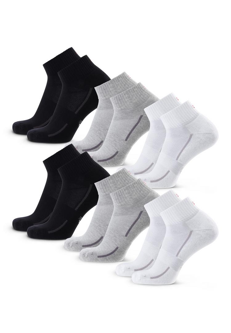 DANISH ENDURANCE DANISH ENDURANCE Cotton Quarter Socken - Black grey White - 0 | SportScheck