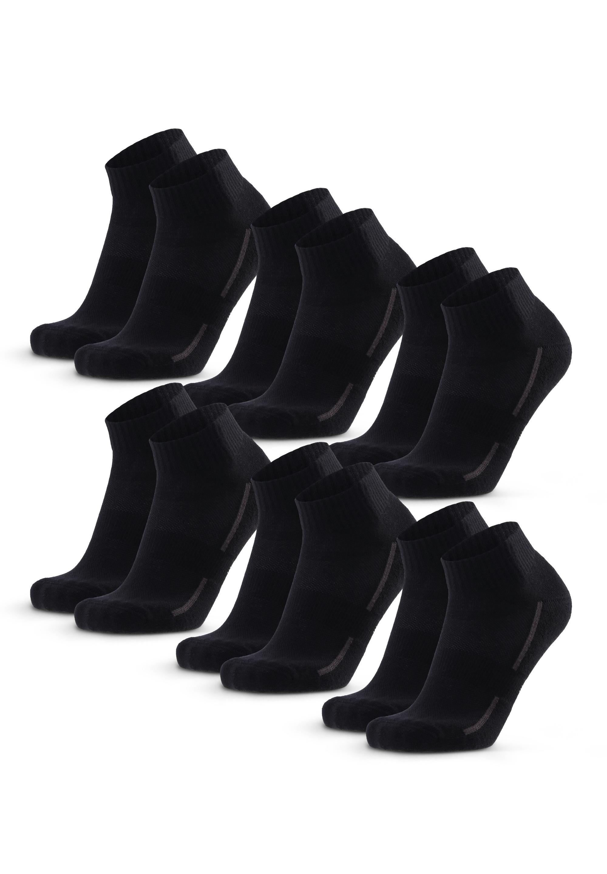 DANISH ENDURANCE Cotton Quarter Socken - schwarz