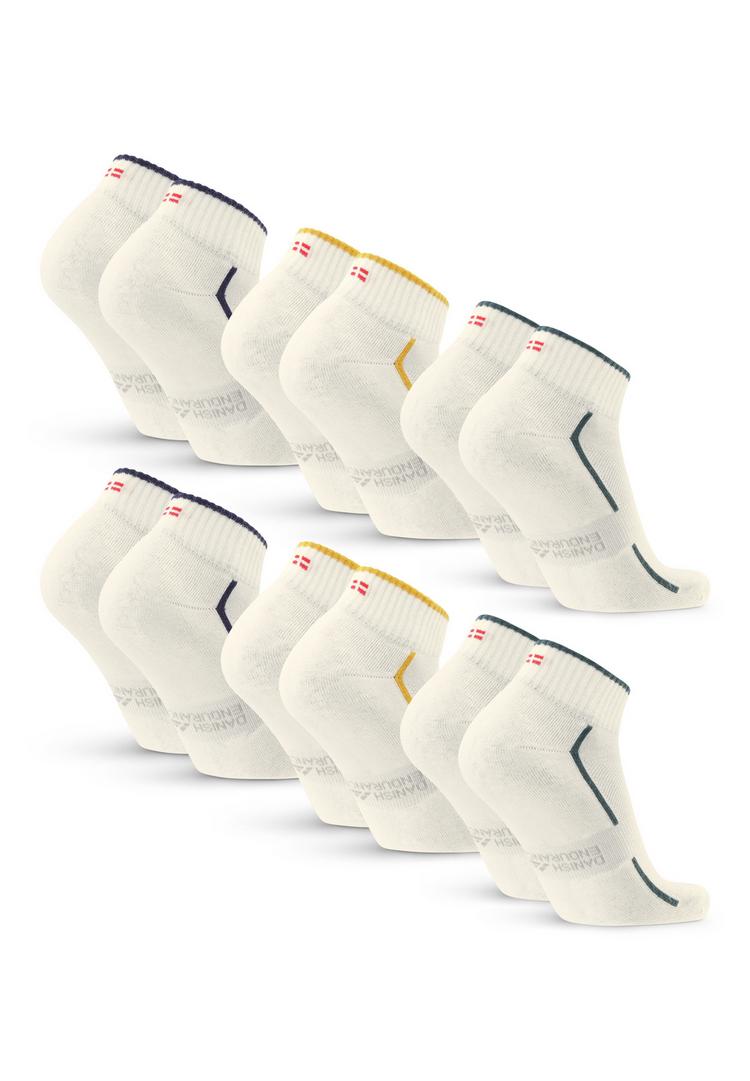 DANISH ENDURANCE DANISH ENDURANCE Cotton Quarter Socken - offwhite dark green offwhite navy offwhite mustard - 0 | SportScheck