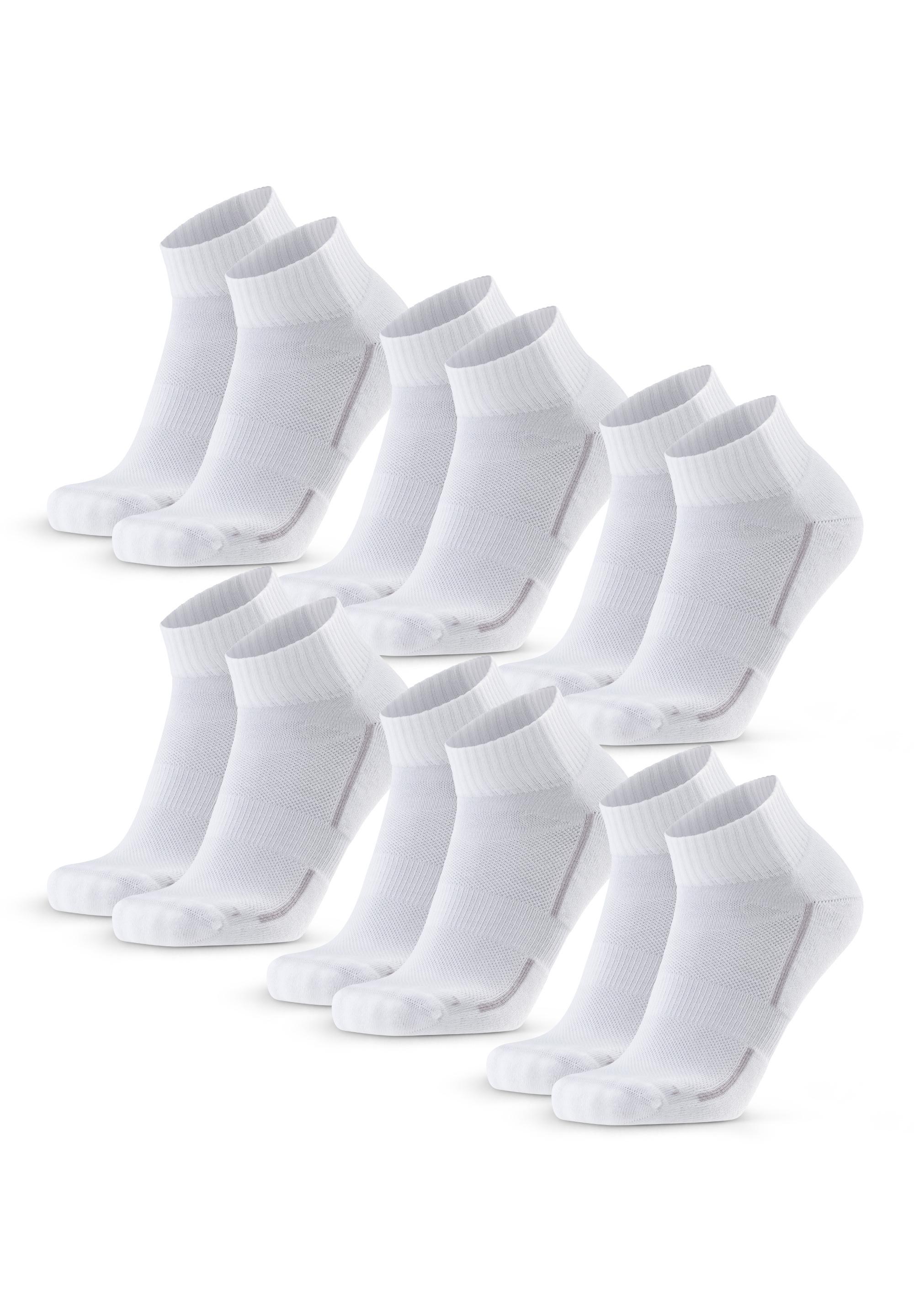 DANISH ENDURANCE Cotton Quarter Socken - wei&szlig;