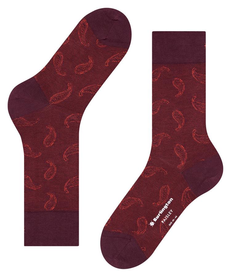 Burlington Burlington Paisley SO Socken Herren - barolo (8526) - 2 | SportScheck