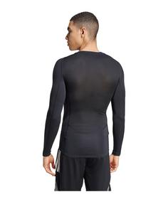 Rückansicht von adidas Techfit Longsleeve T-Shirt Funktionsshirt Herren schwarz