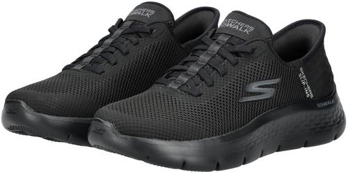 Rückansicht von Skechers Go Walk Flex Sneaker Damen black textile-trim