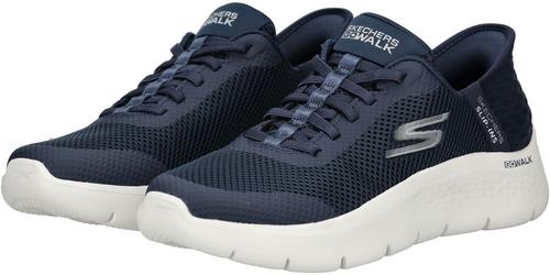 Rückansicht von Skechers Go Walk Flex Sneaker Damen navy textile-white trim