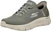 Skechers Go Walk Flex Sneaker Damen - olive textile-trim
