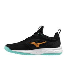 Rückansicht von Mizuno Wave Luminous 3 Hallenschuhe Herren schwarz