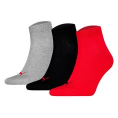 PUMA Socken Freizeitsocken Schwarz/Grau/Rot