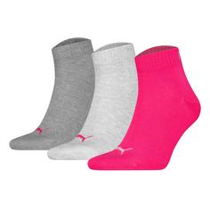 PUMA Socken Freizeitsocken Pink/Grau