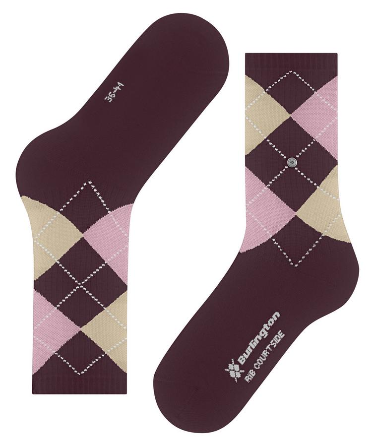 Burlington Burlington Rib Courtside Socken Damen - claret (8375) - 2 | SportScheck