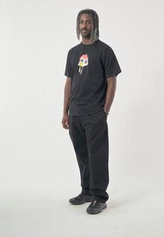 Rückansicht von Cleptomanicx Classic Tee Cuckoo Printshirt Herren Black