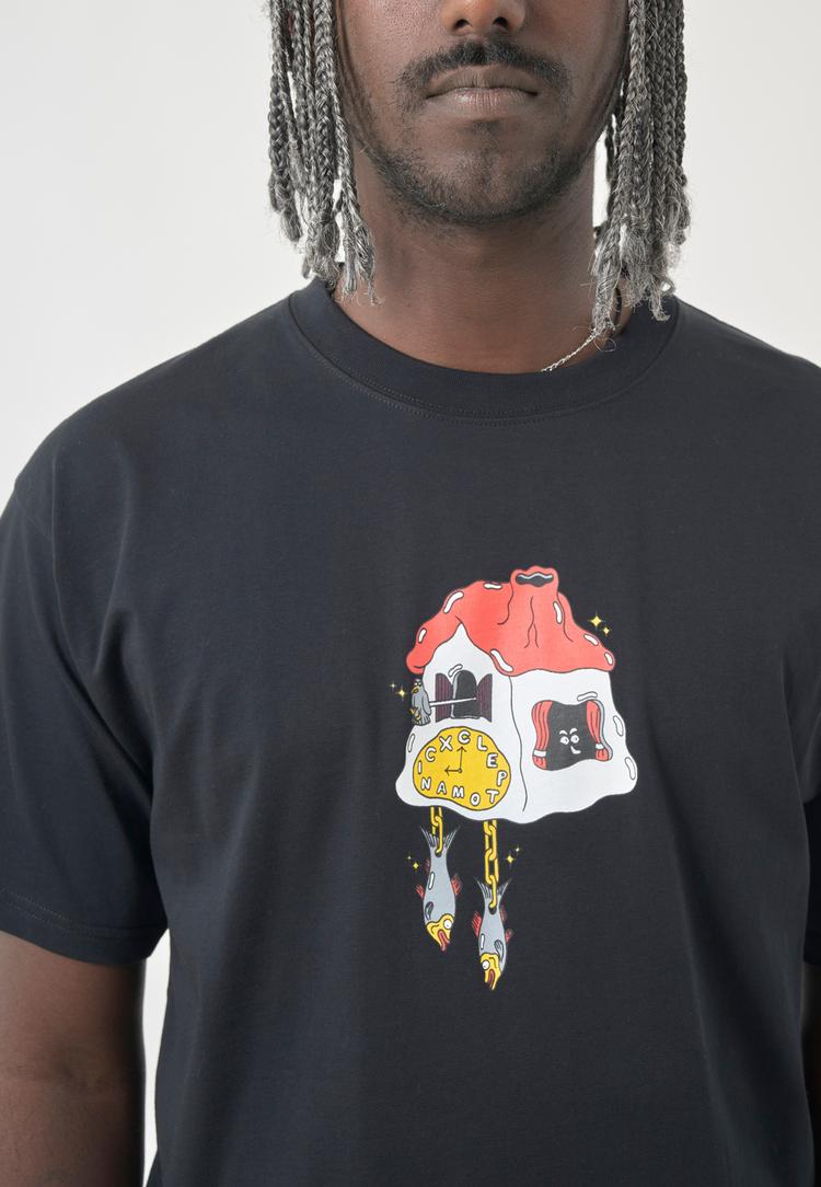 Cleptomanicx Cleptomanicx Classic Tee Cuckoo Printshirt Herren - Black - 0 | SportScheck