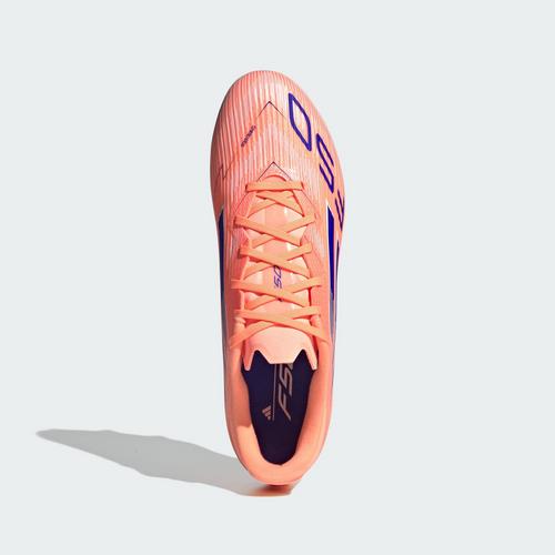 Rückansicht von adidas F50 League SG Fußballschuh Fußballschuhe Beam Orange / Lucid Blue / Cloud White