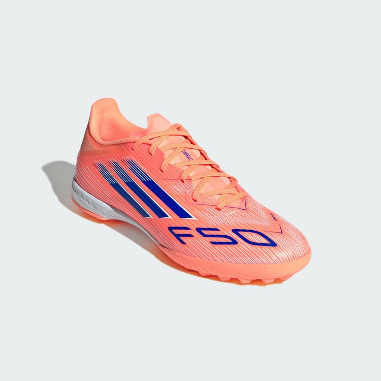 adidas adidas F50 League Fu&szlig;ballschuh, Rollrasen Fu&szlig;ballschuhe - Beam Orange / Lucid Blue / Cloud White - 2 | SportScheck