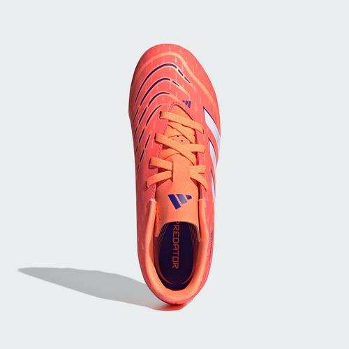 Rückansicht von adidas Predator Club Kids FG/MG Fußballschuh Fußballschuhe Kinder Signal Coral / Cloud White / Beam Orange
