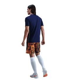 Rückansicht von Nike Academy+ Short Fußballshorts Herren blauorange