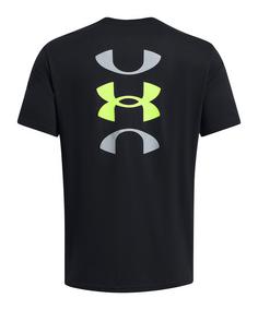 Rückansicht von Under Armour Bball Logo Court T-Shirt Weiß Funktionsshirt Herren schwarz