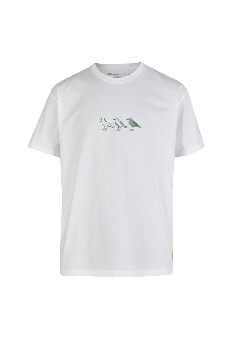Cleptomanicx Cleptomanicx Classic Tee Scribble Gull Printshirt Herren - White - 0 | SportScheck