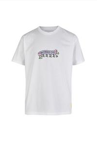 Cleptomanicx Classic Tee Worm Printshirt Herren - White