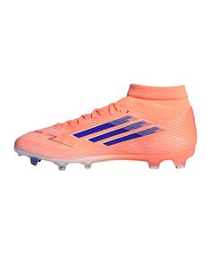 Rückansicht von adidas F50 League Mid FG/MG Coral Blaze Fußballschuhe orange
