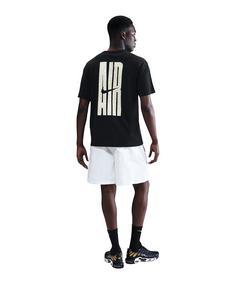 Rückansicht von Nike Air M90 T-Shirt Weiß T-Shirt Herren schwarz