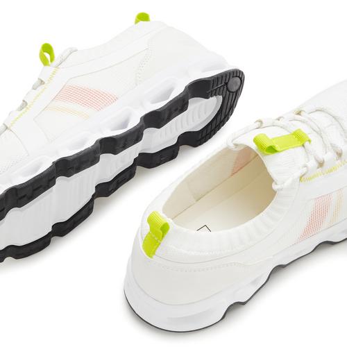Rückansicht von John Devin Sneaker Sneaker weiß neon