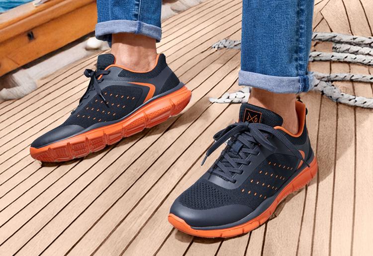 John Devin John Devin Sneaker Sneaker Herren - marine - orange - 0 | SportScheck