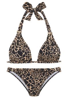 Lascana Triangel-Bikini Bikini Set Damen schwarz-gold