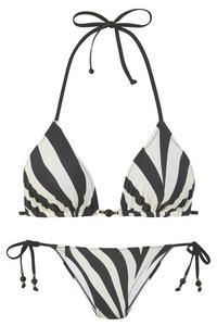 FRENCH CONNECTION Triangel-Bikini Bikini Set Damen - schwarz-creme